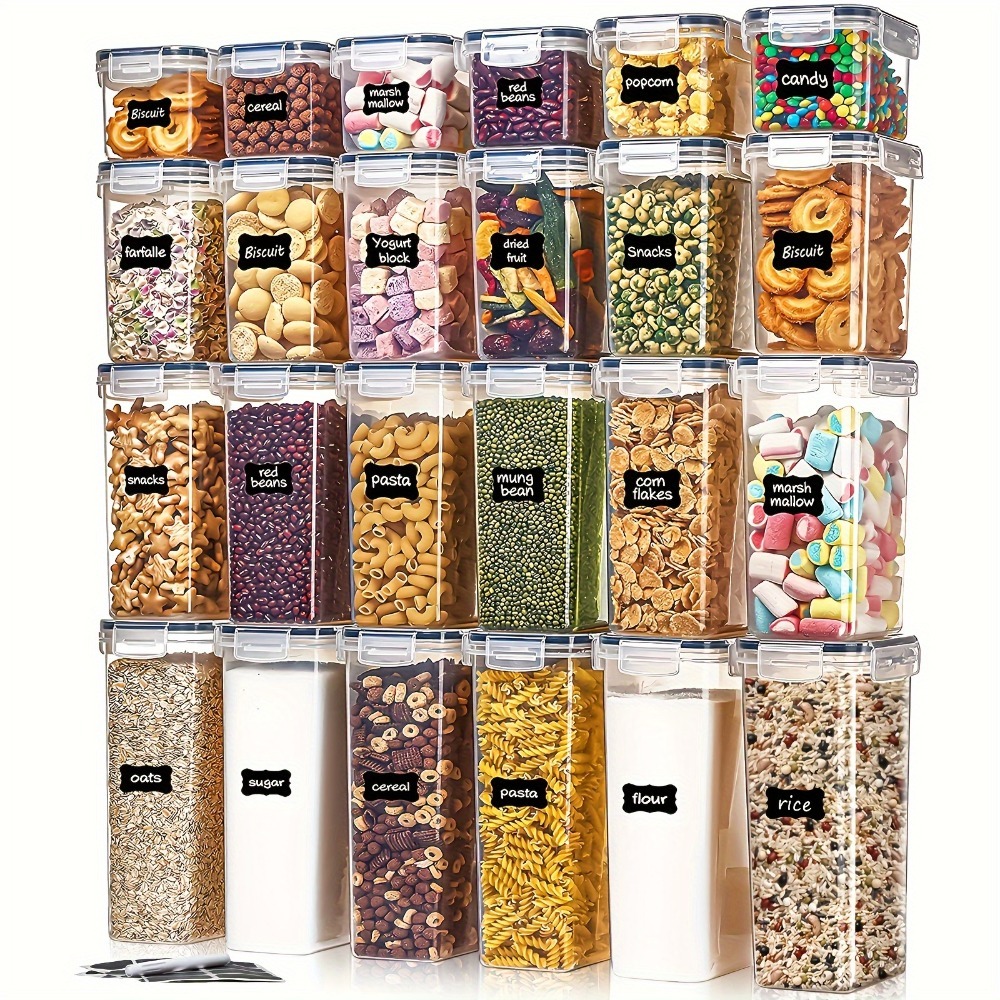 Kitchen Appliances Organizer - 24 قطعة من حاويات تخزين الطعام،