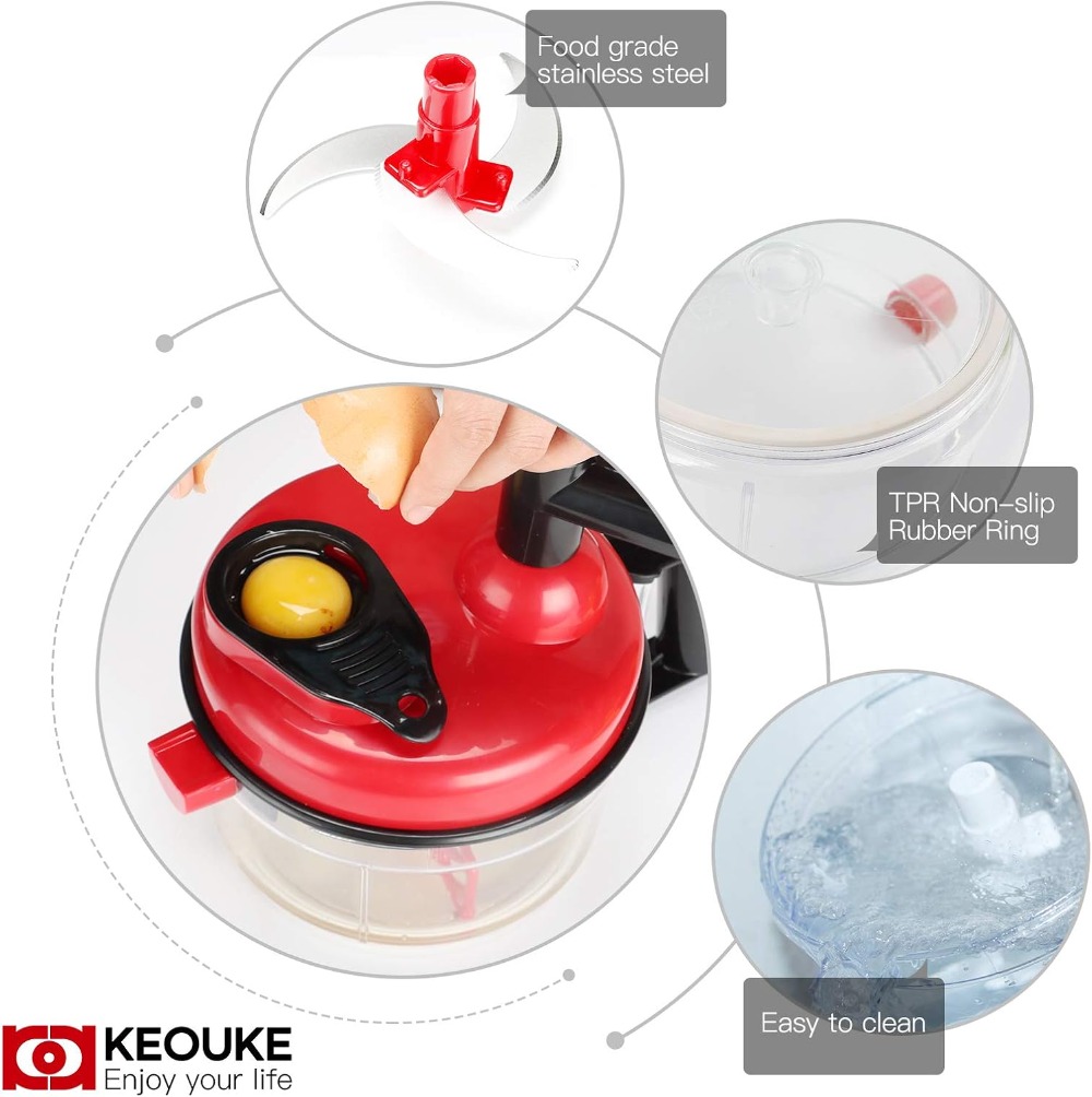 مفرمة طعام يدوية - محضرة طعام  - مراجعة Food Processor Large وسعره