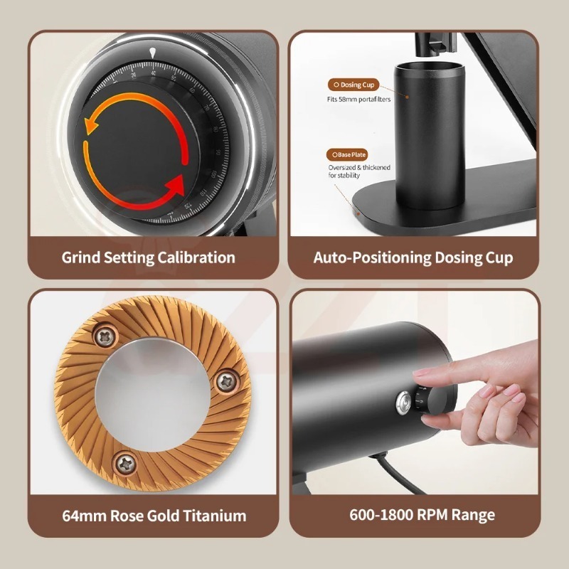 【الأجهزة】 مطحنة قهوة FL250 ذات - مراجعة Coffee Grinder Burr وسعره