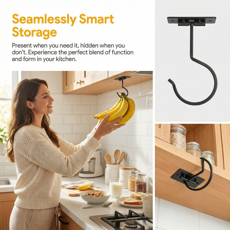 رف تخزين معدني أسود ذاتي اللصق - مراجعة Kitchen Appliances Organizer وسعره